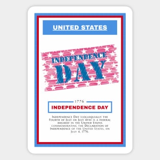 Independence Day - United States - For 4th of july - Print Design Poster - 1706204 Sticker